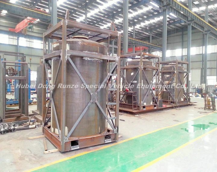 Hydrofluoric Acid Portable IBC Tank Container 5cbm-10cbm Steel Lined LLDPE Tank Used to Contain: HCl, Naoh (max 50%) , Naclo (max 10%) , PAC