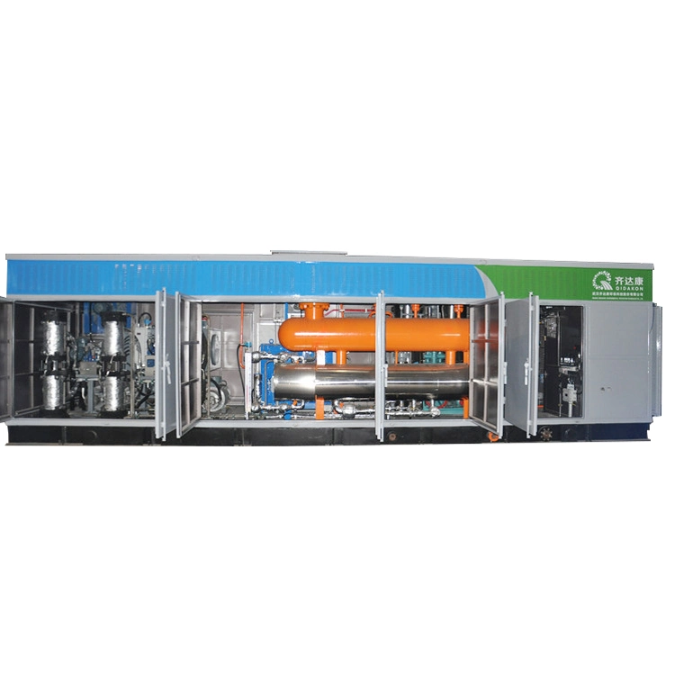 High Quality Oil-Free Lubrication Natural Gas Compressor with Gas Recovery Tank Used on CNG Wellhead
