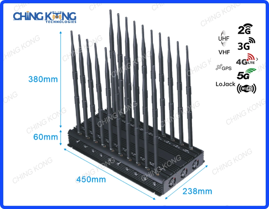 20 Antennas Desktop Car Wi-Fi GSM 3G 4G 5g Mobile Positioning GPS Jamming Devices