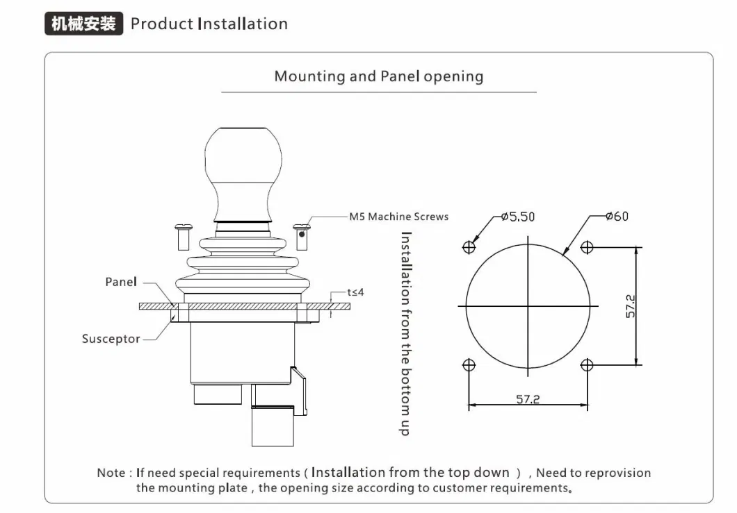 Manufacture Industrial Joystick Controller for Aerial Work Platforms Replacement China