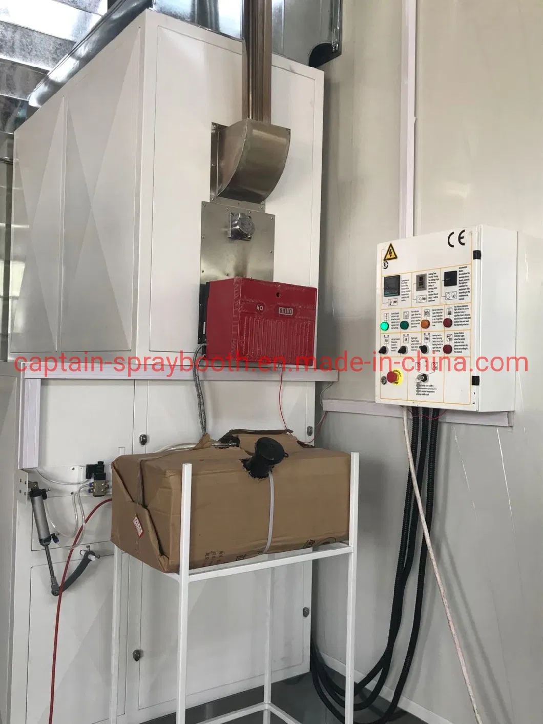 Oil Heating Build-in Ramp Auto Spray Booth /Paint Booth / Paint Cabinet