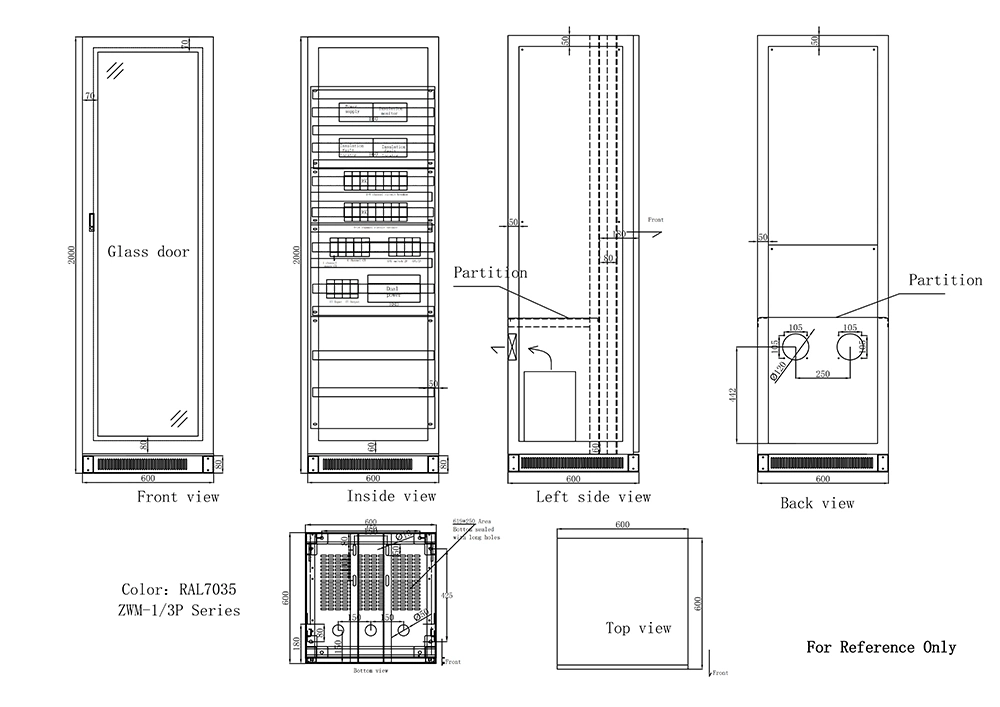 Zwm-1/3p Series of Isolation Power System Cabinet Oil Transformer Power Distribution Cabinet