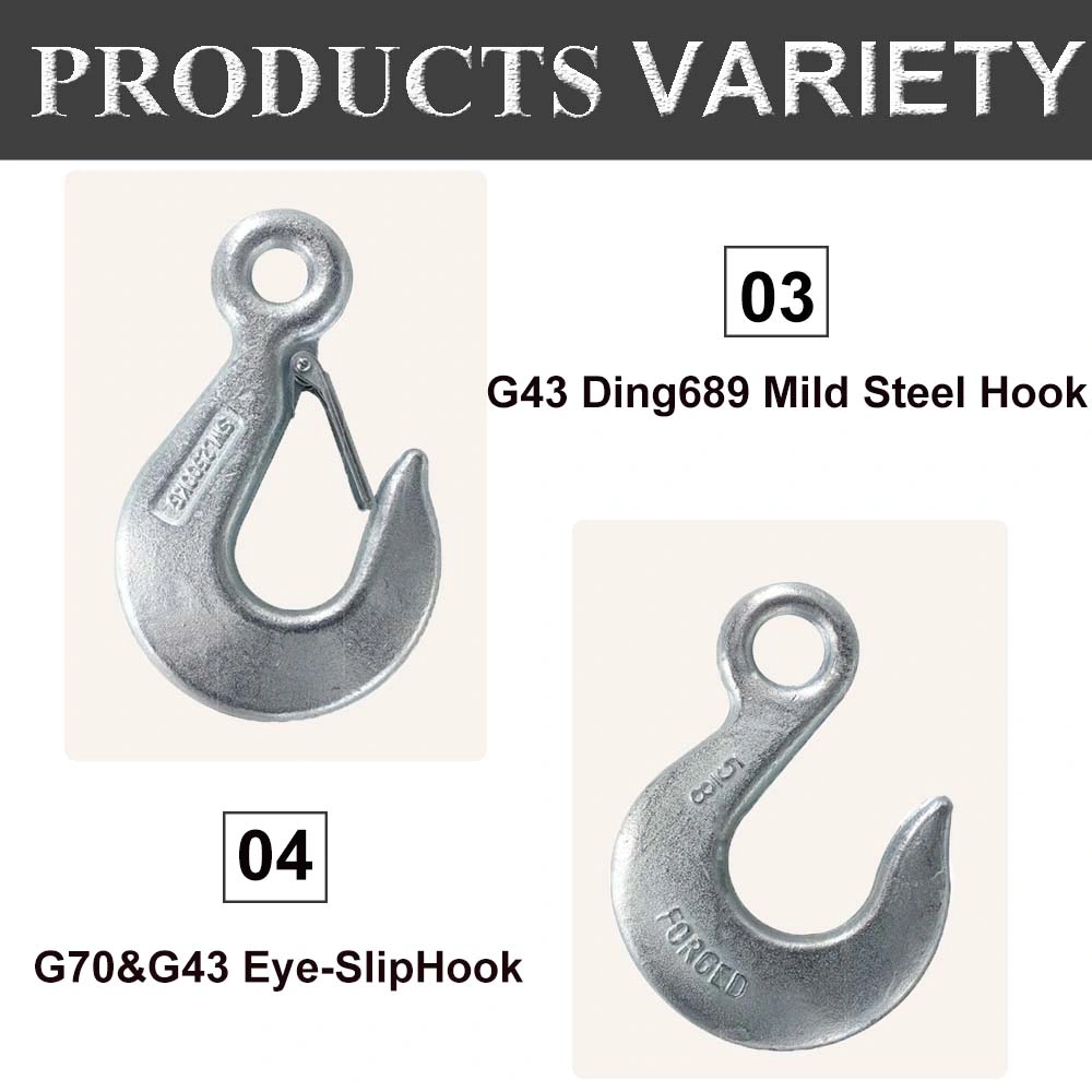 G70&43 Carbon Steel Alloy Steel Us Type Eye Sling Hook for Rigging Hardware