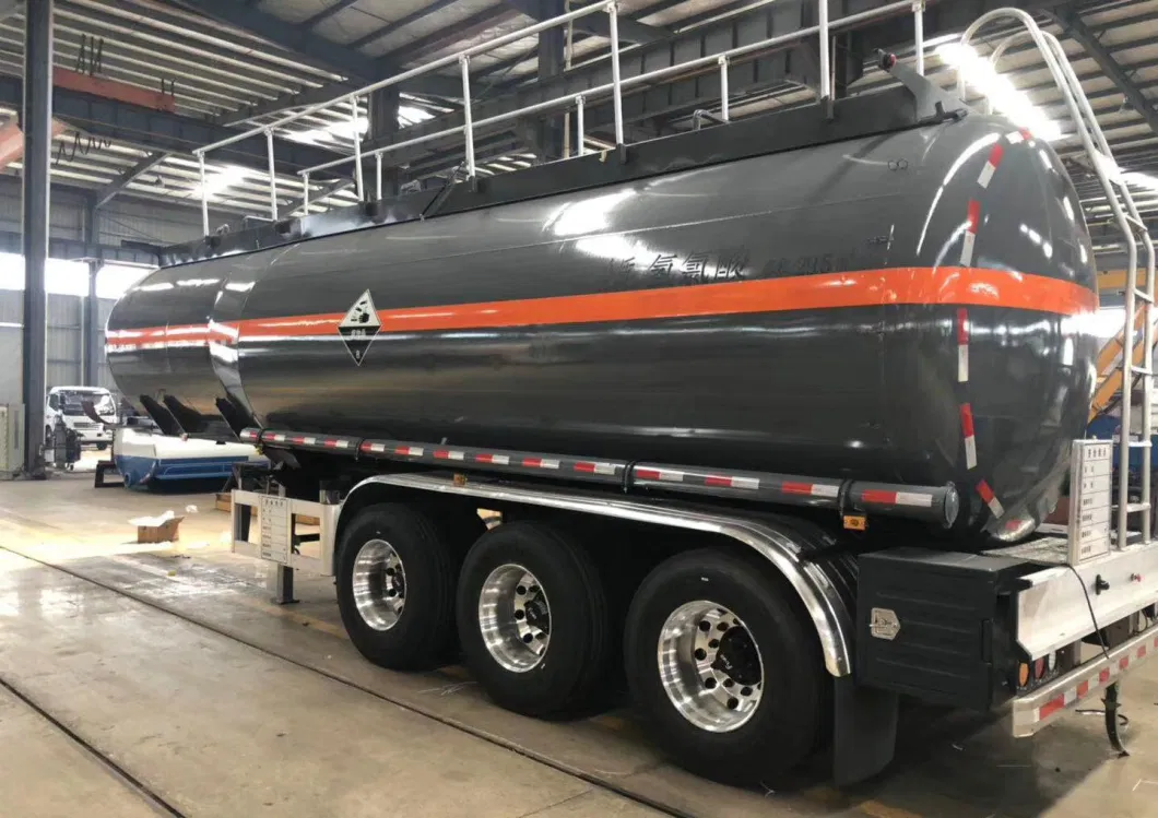 3 Axles Hydrochloric Acid Tanker 29500L HCl Tanks