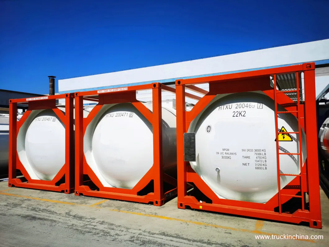 T14 Un Portable Tanks for Offshore Ship Transport 55% Hydrofluoric Acid Un1790, 38% Hydrochloric Acid Un1789 (21KL 20FT 22K2 ISO TANK CONTAINER)