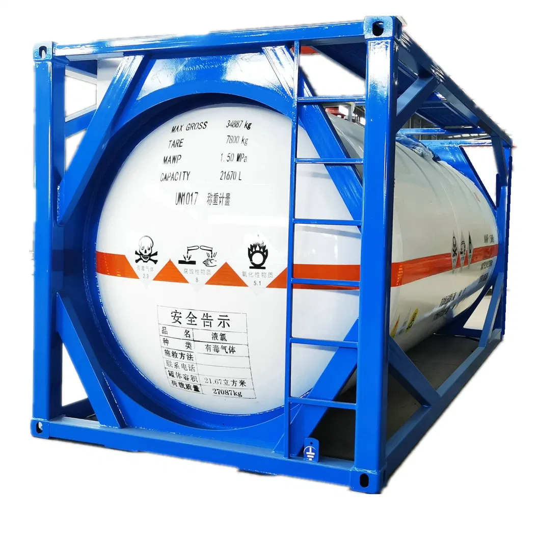 20FT Tank Container for Acetic Acid 5 % Steel Lined LDPE also for HCl (max 35%), NaOH (max 50%), NaCLO (max 15%), PAC (max 17%), H2SO4(60%, 98%), HF ( 48%),