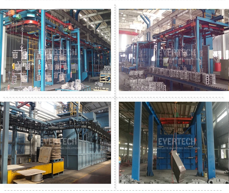 Steel Structure Complete Monorail Conveyor Shot Blasting Machine and Painting System