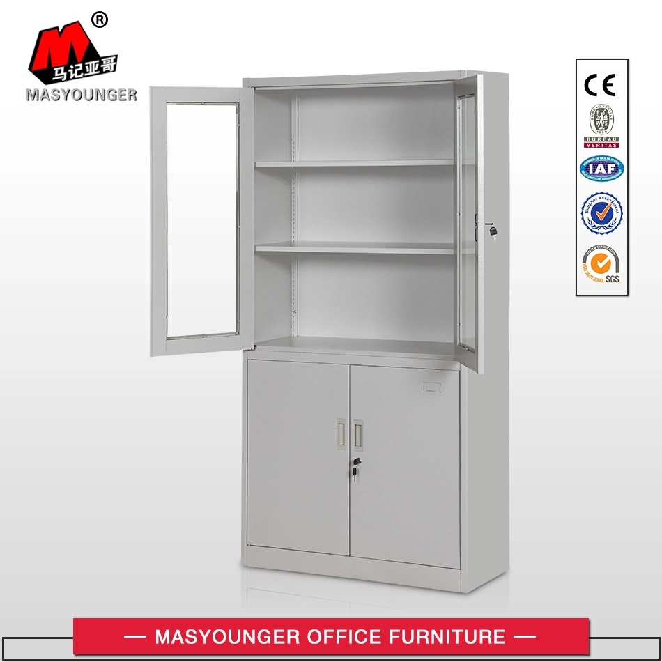 Metal Cupboard Swing Door Cupboard with Two Drawer Office Cupboard