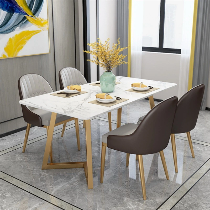 Modern Wrought Iron Dining Table Simple Dining Room Furniture 0549