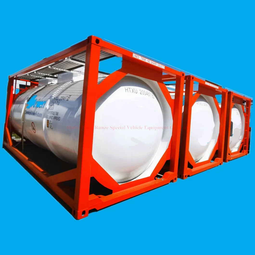 T14 Un Portable Tanks for Offshore Ship Transport 55% Hydrofluoric Acid Un1790, 38% Hydrochloric Acid Un1789 (21KL 20FT 22K2 ISO TANK CONTAINER)