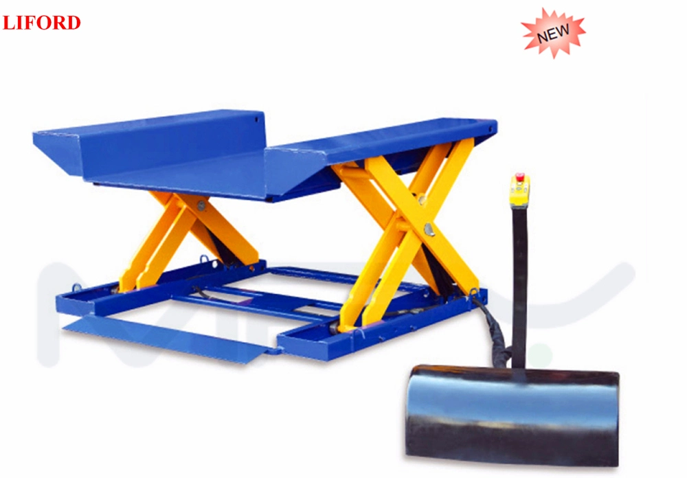 500kg 1000kg 1500kg Electric Scissor Lift Hydraulic Lift Table Zero Level Lifting Platform