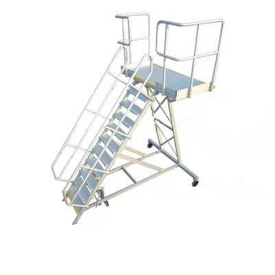 Escalera de aluminio para Plataforma de Mantenimiento de almacén y Escaleras