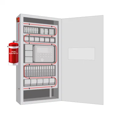 Sistemas de extinción de incendios automático para el armario eléctrico, placa