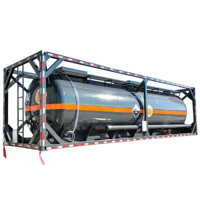 ISO de almacenamiento móvil contenedor cisterna para el ácido sulfúrico, ácido clorhídrico.