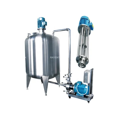  Acero inoxidable de alto cizallamiento en línea depósito emulsionar homogeneizador mezclador depósito mezclador para alcohol Gel higienizador