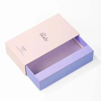 Soporte personalizado rectángulo cartón papel embalaje deslizante regalo de zapatos para niños Caja de cajón de papel negra
