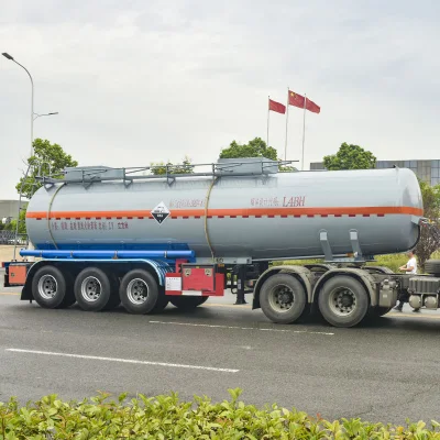 2 3 4 Acido nítrico semirremolque del tanque de combustible de los ejes Tanque