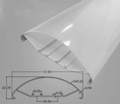 Dos colores PMMA/PC/ABS LED tira dos tubo de tipo Bat/Perfil de línea de producción de T4 T5 T8 T10 T12 Co-Extrusion populares de la venta a la India y Pakistán/Serbia/Turquía