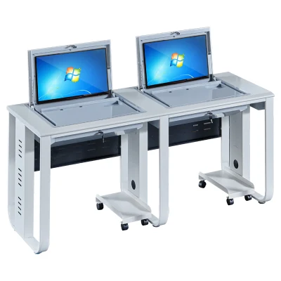 Muebles de oficina Escritorio plegable de monitor de escritorio seguro Aula Multimedia Desk
