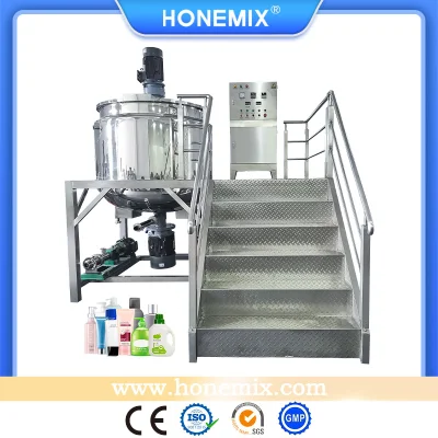 Honemix 2000L Plataforma de tanque mezclador máquina mezcladora química Acero inoxidable Lavado de platos Equipo de fabricación detergente líquido tanque de mezcla