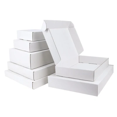 Comercio al por mayor Caja de Regalo Blanco ondulado de 3 capas el Festival de la caja de cartón de Boda Regalo personalizado es compatible con el tamaño y la impresión de logotipo personalizado