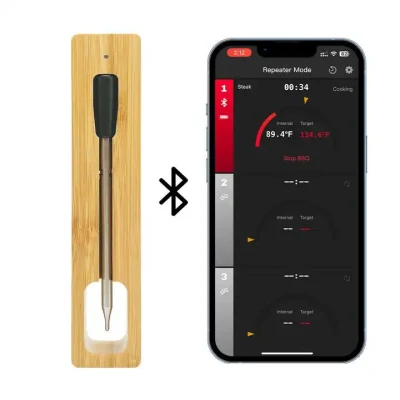  Horno de barbacoa ahumador notificación de alerta inteligente Bluetooth carne a distancia BBQ Termómetro de cocina