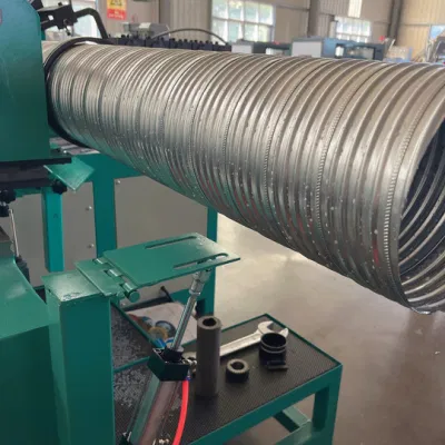  Plano de pretensado Conducto redondo del tubo de espiral de acero galvanizado de tubo corrugado que hace la máquina