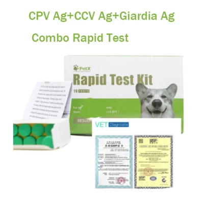 CPV AG+CCV AG+Giardia AG Combo Rapid Test Canine tratamiento con Giardia