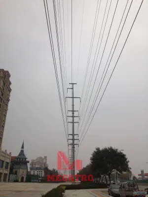  Megatro monopolo pendiente de cuatro torres de 110Kv, 66Kv, 35kv