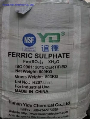  Sulfato de hierro (FERRICO) de la marca NSF Certificacion Yide para extraer metales pesados en el tratamiento de agua