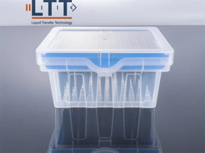 100uL Caja estéril con aspirador de filtro aspirador de PCR sin calor aspirador de pipetas Servicio de logotipos personalizados de asistencia