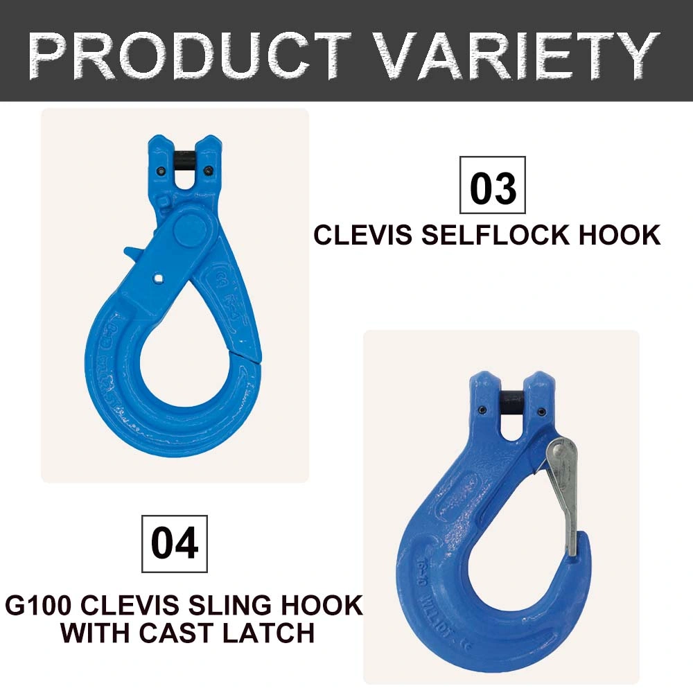 G100 European Type Alloy Steel Swivel Selflocking Hook with Bearing
