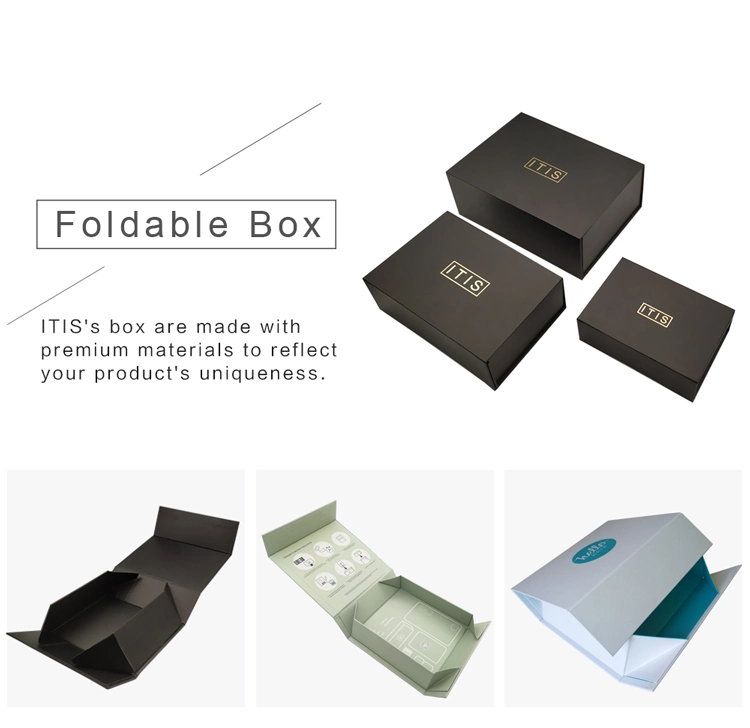 Support Custom Rectangle Cardboard Paper Packaging Sliding Child Shoe Gift Black Paper Drawer Box