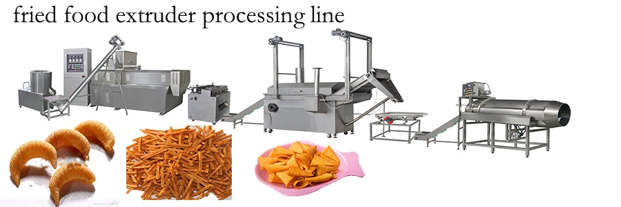 Automatic Crispy Chips Salad Bugles Chips Making Machine Production Line