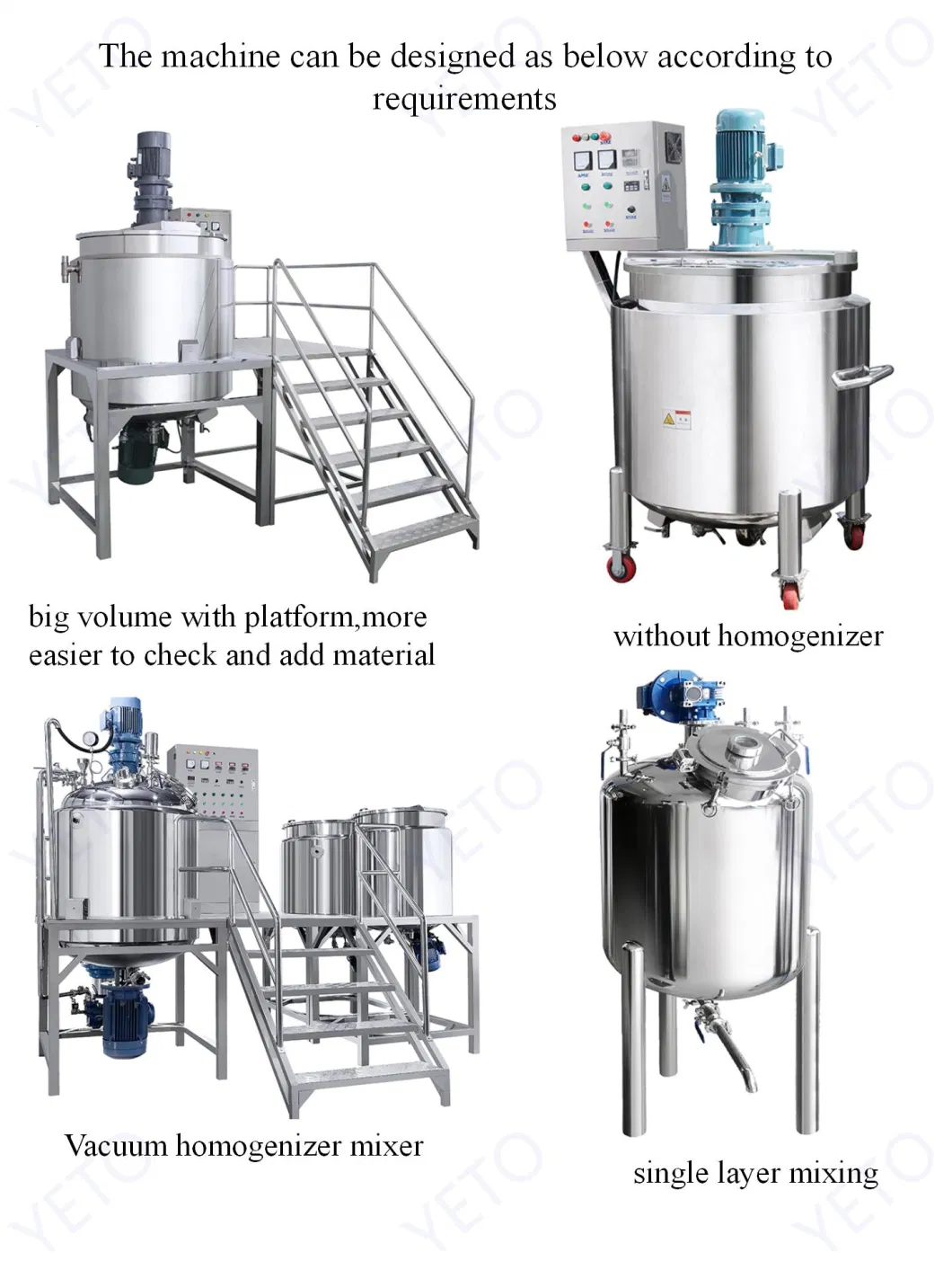 200L Stainless Steel Pneumatic Mixer Tank for Liquid Wash Detergent Liquid Soap