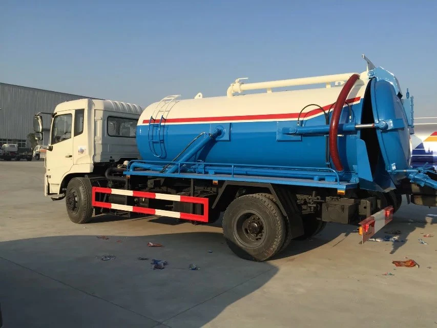 Dongfeng Brand New 10cbm Septic Tank Sewage Suction Vacuum Pump Truck Fecal Suction Tank with Wash Cleaning Truck