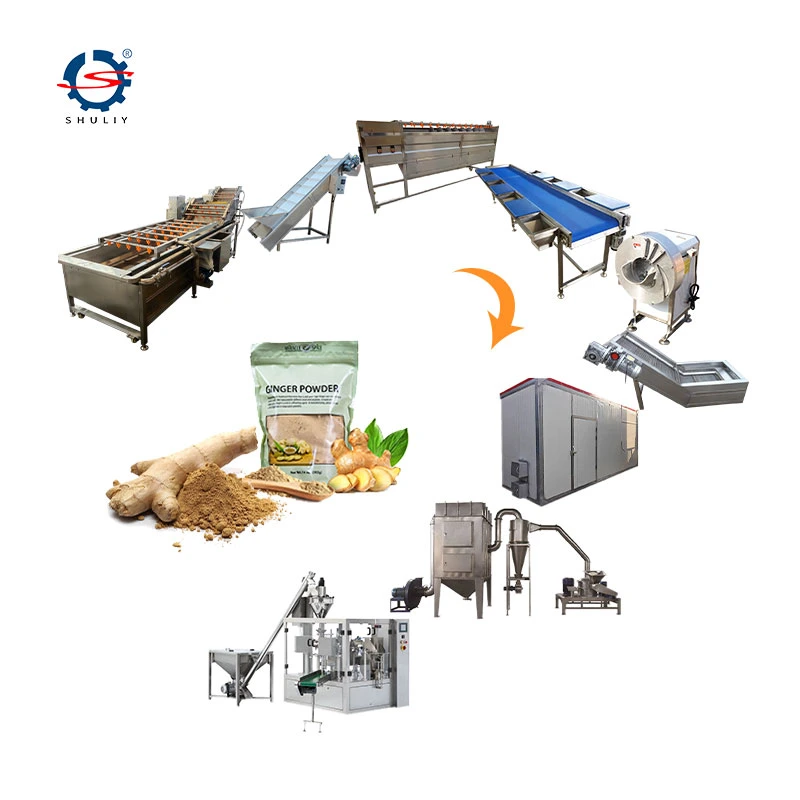 Garlic/ Ginger/ Onion/ Tumeric Powder Full Automatic Production Line