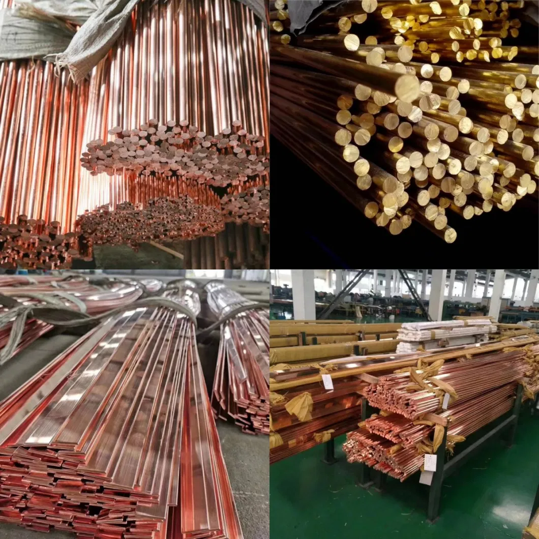 C1201/C2100/C2200/C2300/C2400/C2600/C2680/C2700 Pure Purple Solid Squared Wire Earthing Copper Flat Rod Bus Bar