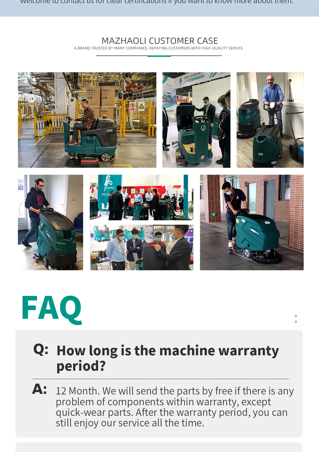 Floor Scrubber Machine for Airport Supermarket Floor Scrubber Cleaning Machine