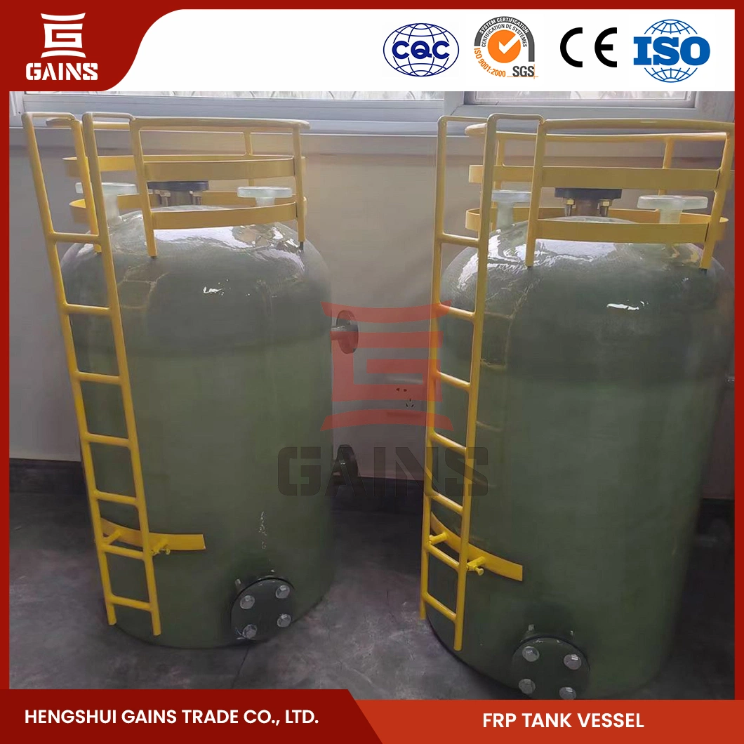 Gains Rectangular Chemical Tank Manufacturing FRP Caustic Soda Tank China Storage Nitric Acid GRP Storage Tank