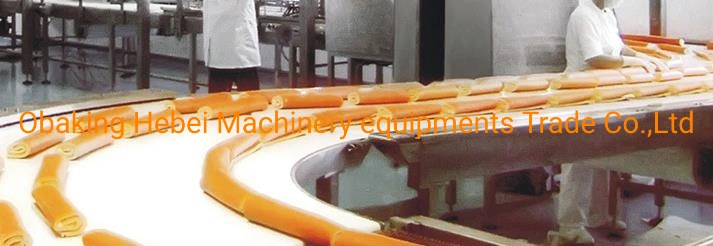 Obaking industrial Grade Bar Cake Production Line with Ice Cream or Jam Filled, Ultrasonic Cutter