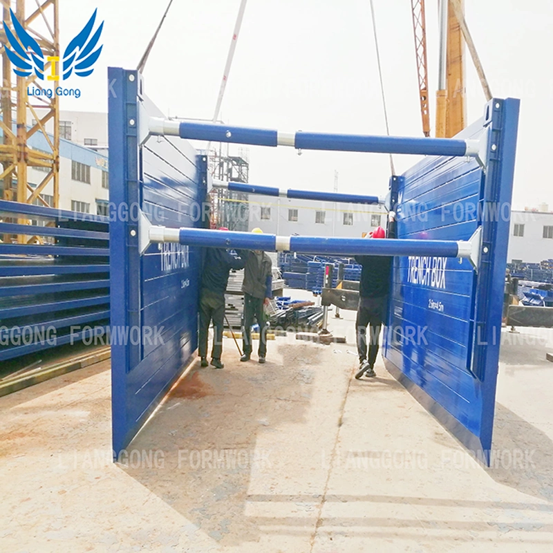 Manufacture Excavation Steel Support Formwork System Trench Shoring/Manhole Box for Pipeline Construction