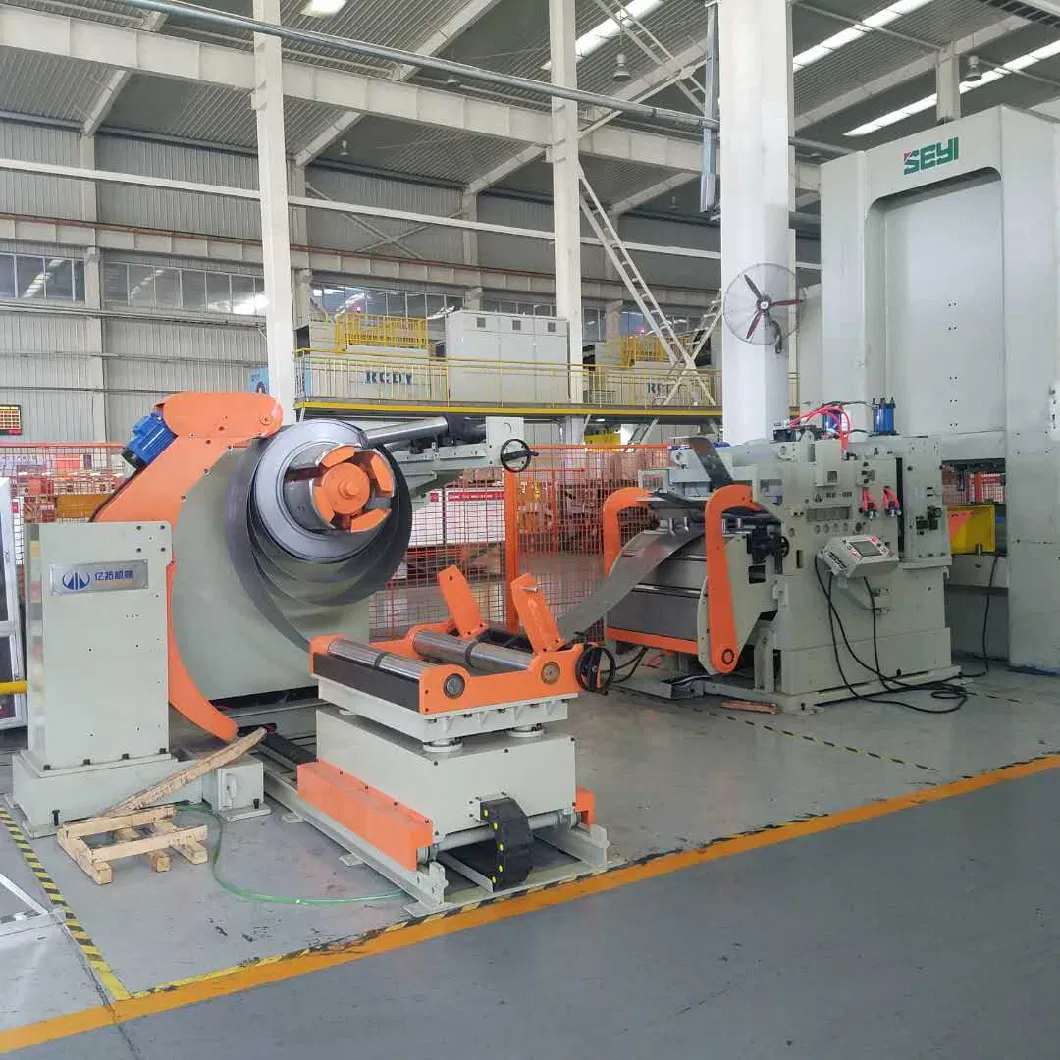 3 in 1 Combination Metal Coil Processing Machine Decoiler Straightener and Servo Feeder Large Blanking Production Line