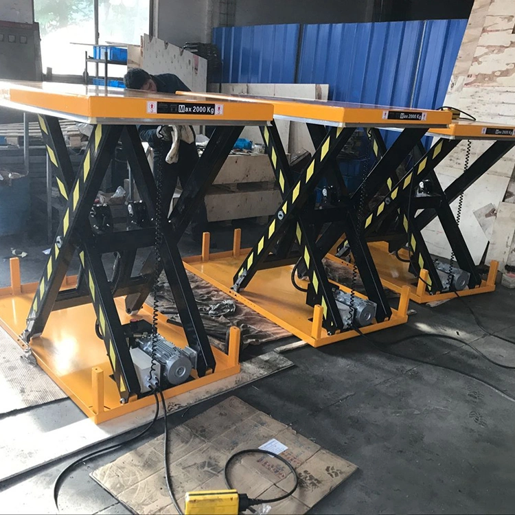 High Quality 1000, 2000, 3000, 4000kg, 1m-1.5m Electric Hydraulic Platform Scissor Man Lift