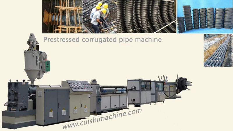 PE PP PVC Plastic Electric Flexible Corrugated Conduit Production Line