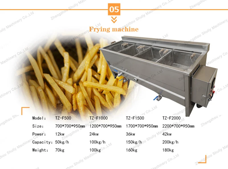 Half-Fried Frozen Fries and Potato Chips Production Line
