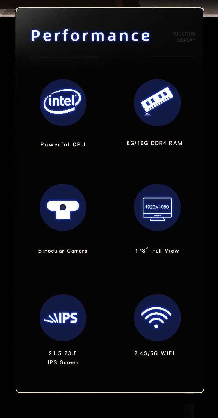 Fashion Design Professional OEM Factory All in One PC Computer with DVD ROM Binocular and Camera on Top