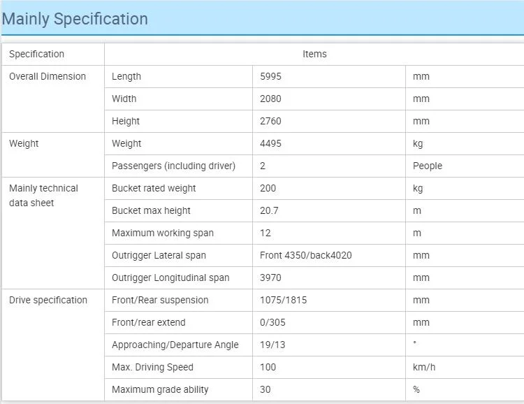 Low Carbon Engineering Construction Using Loading Unloading High-Altitude Transportation Ladder Lift Truck Car