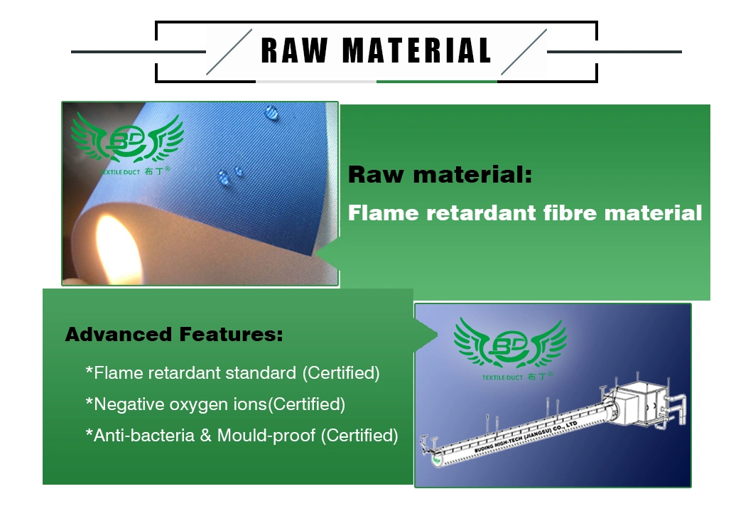 High Strength Flame-Retardant Glass Fiber ISO RoHS Non-Inflammable Air Duct