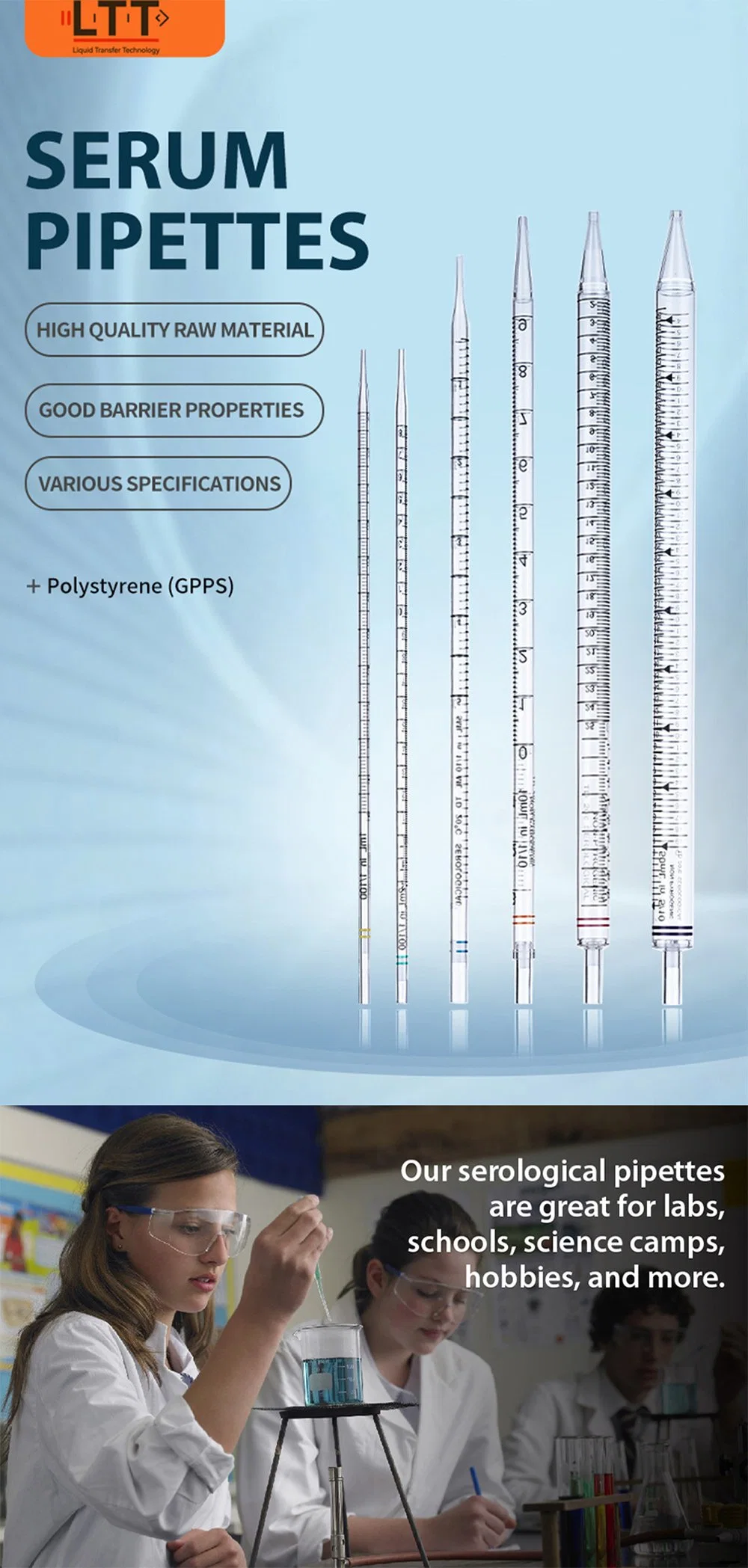 100UL Sterile Box with Filter Aspirator Heat-Free PCR Pipette Aspirator Support Custom Logo Service